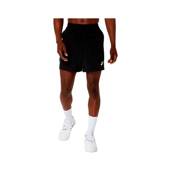 7-calowe spodenki Asics Court. Czarne krótkie spodenki sportowe męskie Asics, bez wzorów, tenisowe. Za 188.50 zł.