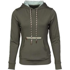 Damska bluza jeździecka Harry's Horse Just Ride. Zielone bluzy damskie HARRYS HORSE, s, bez wzorów, z elastanu, z kapturem. Za 274.35 zł.