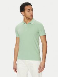 Geox Polo M5511B T3240 F3274 Zielony Regular Fit. Zielone koszulki polo męskie Geox, l, bez wzorów, z bawełny, bez ramiączek. Za 129.99 zł.