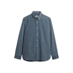 Koszula Superdry. Niebieskie koszule męskie Superdry., xl, bez wzorów, prążkowane, klasyczne, bez kołnierzyka, bez ramiączek. Za 328.00 zł.