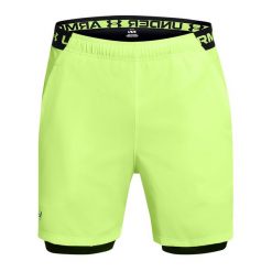 Spodenki treningowe męskie Under Armour Vanish Woven 2in1 Sts. Zielone krótkie spodenki sportowe męskie Under Armour, l, bez wzorów, na fitness i siłownię. Za 227.00 zł.