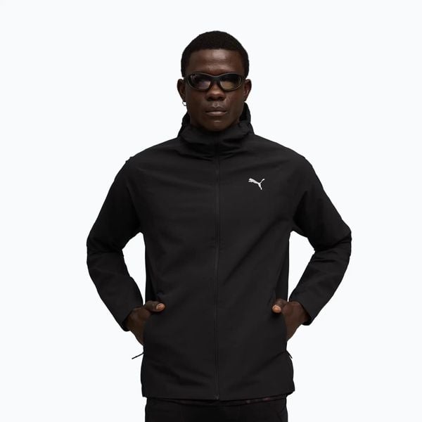 Kurtka do biegania męska PUMA Run Raincell. Czarne kurtki męskie Puma, m, bez wzorów, z materiału, do biegania. Za 648.60 zł.