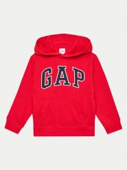 Gap Bluza 843266-00 Czerwony Regular Fit. Czerwone bluzy dla chłopców GAP, bez wzorów, z bawełny, bez ramiączek, bez kaptura. Za 89.99 zł.