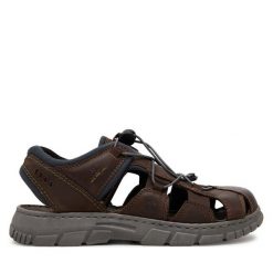 Sandały Josef Seibel. Brązowe sandały męskie Josef Seibel, bez zapięcia. Za 249.99 zł.