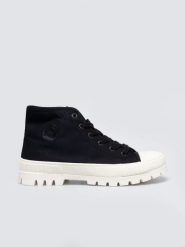 Trampki damskie wysokie czarne OO274008 906. Czarne obuwie sportowe damskie Big Star, bez wzorów, z gumy, klasyczne, bez zapięcia. Za 159.99 zł.