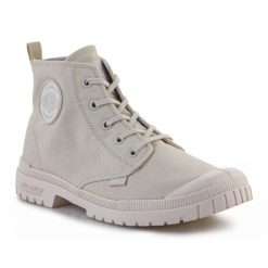 Buty Palladium Pampa Sp20 Hi Cvs U 76838-210 beżowy. Brązowe trampki i tenisówki damskie bez wzorów, z gumy, bez zapięcia. Za 585.80 zł.