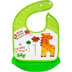 BOC0568-ŚLINIAK KIESZONKA ŻYRAFA. Śliniaki dla dzieci NoName, bez wzorów. Za 13.99 zł.