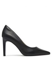 Calvin Klein Szpilki Pump 90 Pointy Hw Bar Lth HW0HW02527 Czarny. Czarne szpilki damskie Calvin Klein, bez wzorów, ze skóry, bez obcasa, bez zapięcia. Za 629.99 zł.