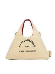 KARL LAGERFELD Torebka B1W50016 Beżowy. Brązowe torebki do ręki damskie KARL LAGERFELD, bez wzorów, z materiału, bez dodatków. Za 339.99 zł.