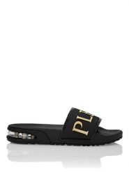 Plein Sport Klapki PACS USG0028 SXV022N Czarny. Czarne buty sportowe męskie Plein Sport, z syntetyku, sportowe. Za 429.99 zł.