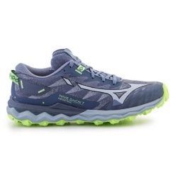 Buty do biegania Mizuno Wave Daichi J1GK227121 niebieskie. Niebieskie obuwie sportowe damskie bez wzorów, z gumy, do biegania, mizuno wave. Za 885.51 zł.