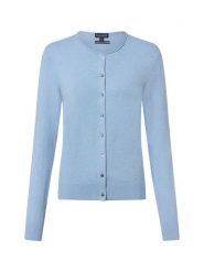 Franco Callegari Kardigan damski z zawartością kaszmiru Kobiety niebieski marmurkowy, L. Niebieskie kardigany damskie Franco Callegari, l, bez wzorów, z bawełny. Za 299.95 zł.