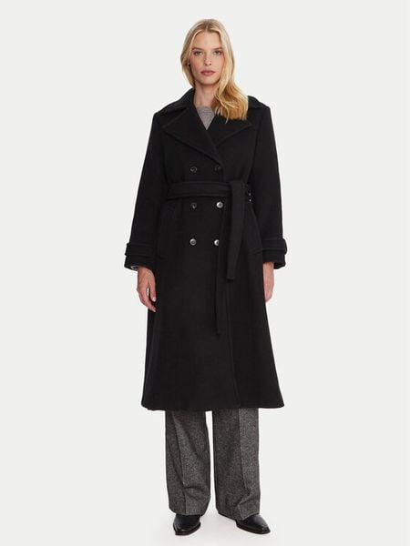 Marella Płaszcz wełniany Balcone 2523016112 Czarny Regular Fit. Czarne płaszcze damskie Marella, na zimę, bez wzorów, z syntetyku, bez kaptura. Za 2,699.00 zł.
