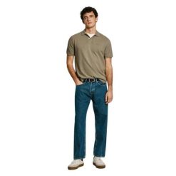 Polo Pepe Jeans New Oliver Gd. Zielone koszulki polo męskie Pepe Jeans, m, bez wzorów, z jeansu, bez ramiączek. W wyprzedaży za 150.00 zł.