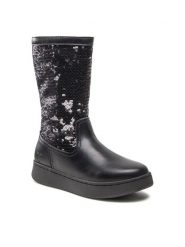 Nelli Blu Kozaki CS5861-03 Czarny. Czarne buty zimowe dziewczęce Nelli Blu, bez wzorów, ze skóry, bez zapięcia. Za 159.99 zł.