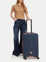 Nautica Walizka średnia WB-NTC-KS-003-07-M Granatowy. Niebieskie walizki męskie Nautica, bez wzorów, z tworzywa sztucznego, średnie. Za 319.99 zł.
