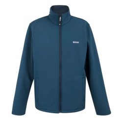 Męski Softshell Cera V. Niebieskie kurtki sportowe męskie Regatta, m, bez wzorów, z softshellu, trekkingowe. Za 80.99 zł.