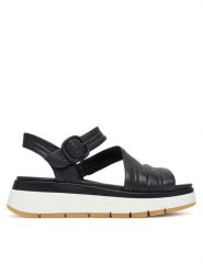 Clarks Sandały Tuscan Strap 26181473 Czarny. Czarne sandały damskie Clarks, bez wzorów, ze skóry, bez obcasa, na koturnie, bez zapięcia. Za 289.99 zł.