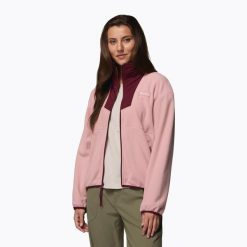 Bluza damska Columbia Sequoia Grove Full Zip. Czerwone bluzy damskie Columbia, bez wzorów, bez kaptura, trekkingowe. Za 219.99 zł.