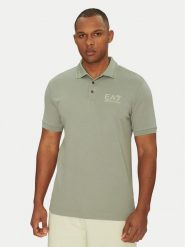 EA7 Emporio Armani Polo 7M000300 AF13739 U8058 Szary Regular Fit. Szare koszulki polo męskie EA7 Emporio Armani, m, bez wzorów, z wiskozy, bez ramiączek. Za 309.99 zł.
