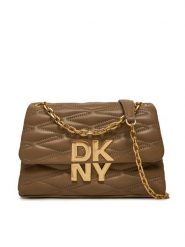 DKNY Torebka Minna R433KG75 Brązowy. Brązowe torebki do ręki damskie DKNY, bez wzorów, ze skóry, wizytowe, bez dodatków. Za 889.99 zł.