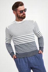 Sweter męski w paski PAUL&SHARK. Swetry przez głowę męskie PAUL&SHARK, l, bez wzorów, bez kołnierzyka. W wyprzedaży za 1,019.25 zł.