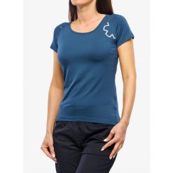 Koszulka wspinaczkowa damska Ocun Bamboo T Blossom. Niebieskie koszulki sportowe damskie Ocun, bez wzorów, bez kołnierzyka, bez ramiączek. Za 140.99 zł.