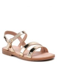 Nelli Blu Sandały CM2108010-33 Złoty. Żółte sandały dziewczęce Nelli Blu, ze skóry, bez zapięcia. Za 61.99 zł.
