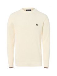 Fred Perry Sweter Mężczyźni Bawełna biały, XL. Białe swetry przez głowę męskie Fred Perry, m, bez wzorów, z bawełny, bez kołnierzyka. Za 799.95 zł.