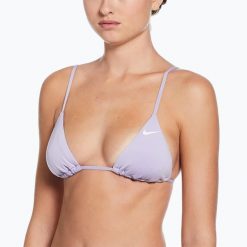 Góra od stroju pływackiego Nike Essential Triangle Bikini. Niebieskie bikini damskie Nike, xs, bez wzorów. Za 99.99 zł.