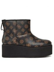 Guess Botki Jillan FL8JAL FAL10 Brązowy. Brązowe botki damskie Guess, ze skóry, bez obcasa, na płaskiej podeszwie, bez zapięcia. Za 609.99 zł.