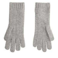 Rękawiczki Polo Ralph Lauren. Szare rękawiczki damskie Polo Ralph Lauren, bez wzorów, z dzianiny. Za 399.99 zł.