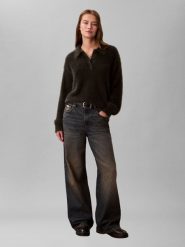 Calvin Klein Jeans Sweter z dzianiny Kobiety szary, S. Szare swetry damskie Calvin Klein Jeans, s, bez wzorów, z dzianiny, sportowe, bez kołnierzyka, bez ramiączek, bez kaptura. Za 329.95 zł.