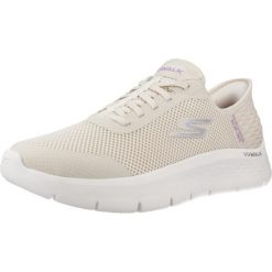 Buty SKECHERS GO WALK FLEX GRAND ENTRY Beżowy. Brązowe obuwie sportowe damskie Skechers, bez wzorów, z tkaniny, trekkingowe, Skechers Sport. Za 239.00 zł.