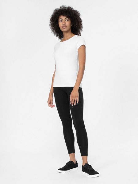 4F Legginsy dzianinowe damskie - czarne XS. Czarne legginsy damskie 4f, s, bez wzorów, z bawełny. W wyprzedaży za 39.99 zł.
