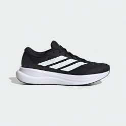 Buty RUNFALCON 6. Czarne obuwie sportowe damskie Adidas, bez wzorów, z gumy, do biegania. Za 259.00 zł.