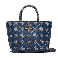 Torebka Guess. Niebieskie torebki do ręki damskie Guess, z aplikacjami, bez dodatków. Za 659.99 zł.