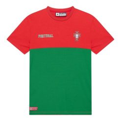 Koszulka piłkarska dla dorosłych Portugal. Czerwone koszulki sportowe męskie FPF, m, bez wzorów, z poliesteru, bez kołnierzyka, bez ramiączek, do piłki nożnej. Za 199.99 zł.