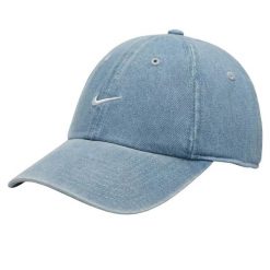 Czapka z daszkiem męska Club Cap. Niebieskie czapki i kapelusze męskie Nike, bez wzorów, z bawełny, sportowe. Za 139.99 zł.