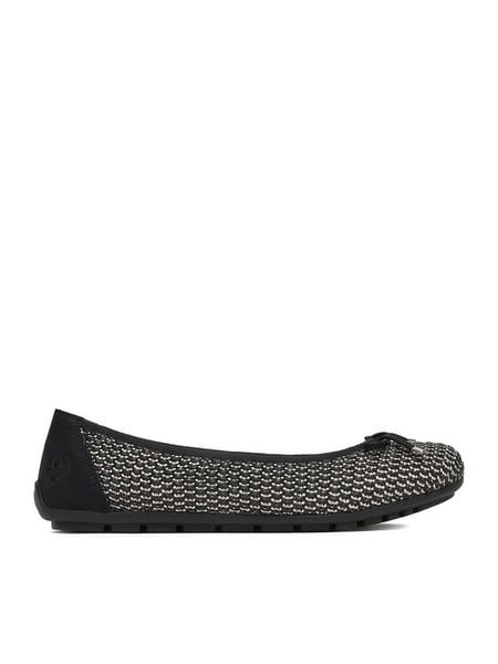 Rieker Baleriny CEO-43850-00 Czarny. Czarne baleriny damskie Rieker, bez wzorów, z materiału, bez obcasa. Za 289.99 zł.