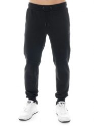 Męskie spodnie sportowe z interlocku z pasującym logo Leone 1947 Tech. Czarne spodnie sportowe męskie LEONE 1947 APPAREL, na zimę, m, bez wzorów, na fitness i siłownię. Za 105.21 zł.