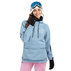 Kurtka snowboardowa Damska W3-W Prags. Niebieskie kurtki damskie SIROKO, m, bez wzorów, z softshellu, bez kaptura, narciarskie. W wyprzedaży za 256.95 zł.