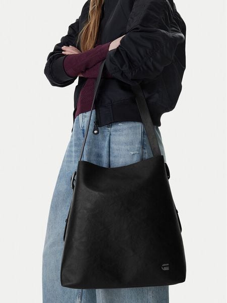 G-Star Raw Torebka C-LDA8441 Czarny. Czarne torebki do ręki damskie G-Star Raw, bez wzorów, z materiału, retro, bez dodatków. Za 229.99 zł.