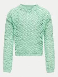 Kids ONLY Sweter Donna 15341338 Zielony Loose Fit. Zielone swetry dla dziewczynek Kids Only, bez wzorów, z bawełny, bez kołnierzyka, bez ramiączek, bez kaptura. Za 79.99 zł.
