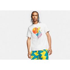 Koszulka męska nike air jordan jumpman graphic basketball crew tee white. Białe koszulki sportowe męskie Jordan, m, bez wzorów, bez kołnierzyka, bez ramiączek, do koszykówki. Za 149.00 zł.