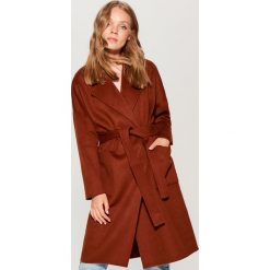 Płaszcz z wełną - Brązowy. Brązowe płaszcze damskie Mohito, z wełny. Za 499.99 zł.