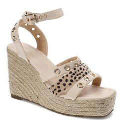 Beżowe Sandały Sergio Todzi Stylowe Espadryle. Brązowe klapki damskie Sergio todzi, bez wzorów, ze skóry ekologicznej, bez obcasa, na koturnie, bez zapięcia. Za 179.00 zł.