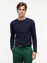Tommy Hilfiger koszulka z długim rękawem Mężczyźni Bawełna niebieski, S. Niebieskie bluzki z długim rękawem męskie Tommy Hilfiger, m, bez wzorów, z bawełny, bez kołnierzyka. Za 209.95 zł.