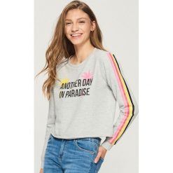 Bluza z kolorowym nadrukiem - Jasny szary. Bluzy damskie marki Sinsay. Za 39.99 zł.