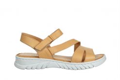 Sandały Bayla-161 016 3270 Scissors 161661, Beżowy, Skóra naturalna - 38. Brązowe sandały damskie Bayla, bez wzorów, z materiału, bez obcasa, na płaskiej podeszwie, bez zapięcia. W wyprzedaży za 179.10 zł.